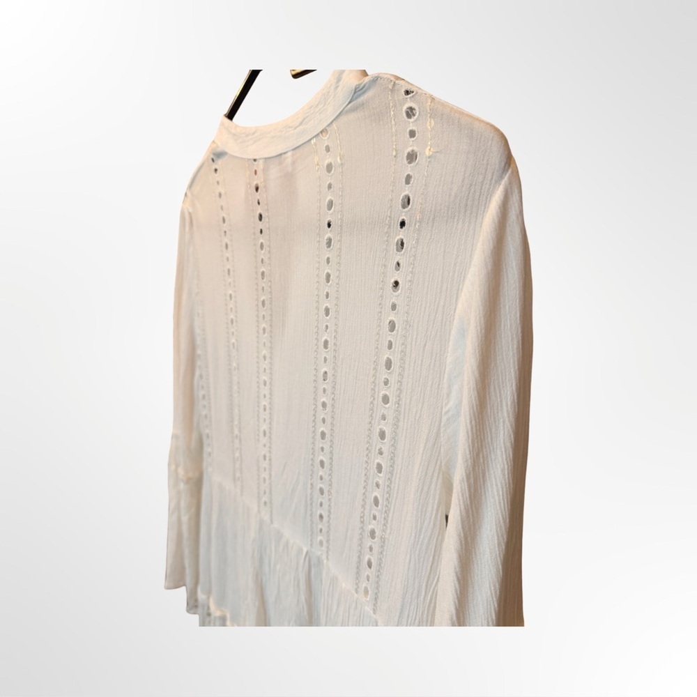 NWT TURKS & CAICOS White Eyelet Tassel Coverup Dress — Size Small — 🤍 - Picture 7 of 13